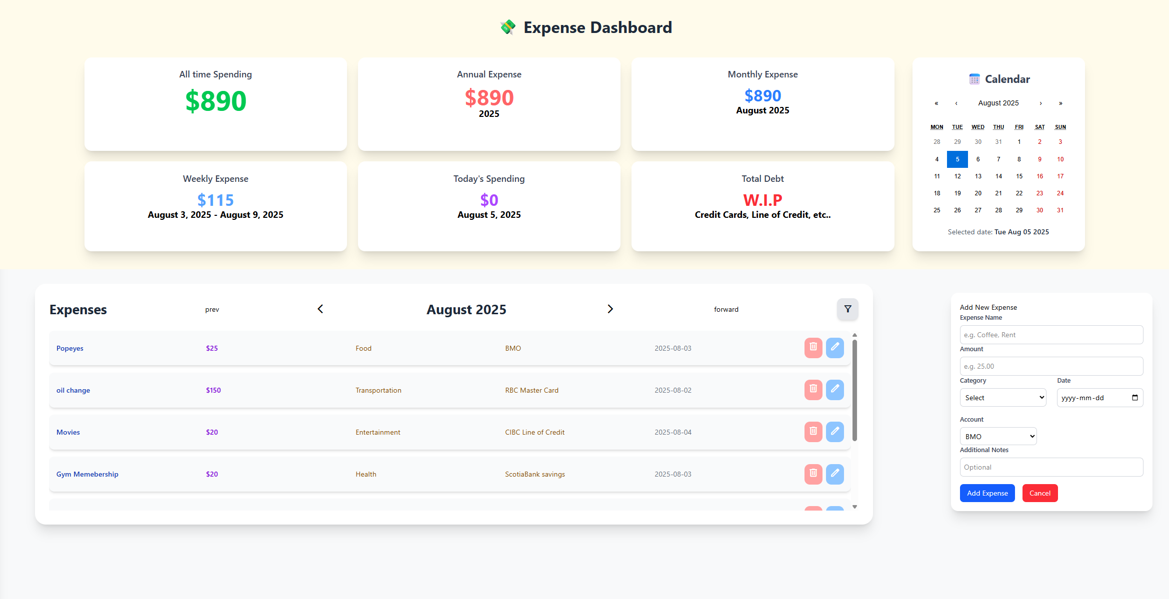 Expense Tracker App screenshot 1